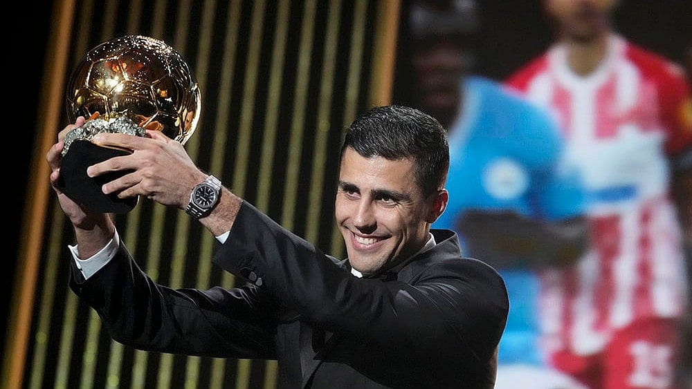 Ballon d' Or: Rodri receives the 2024 Men's Ballon d'Or award - | Photo: AP/Michel Euler