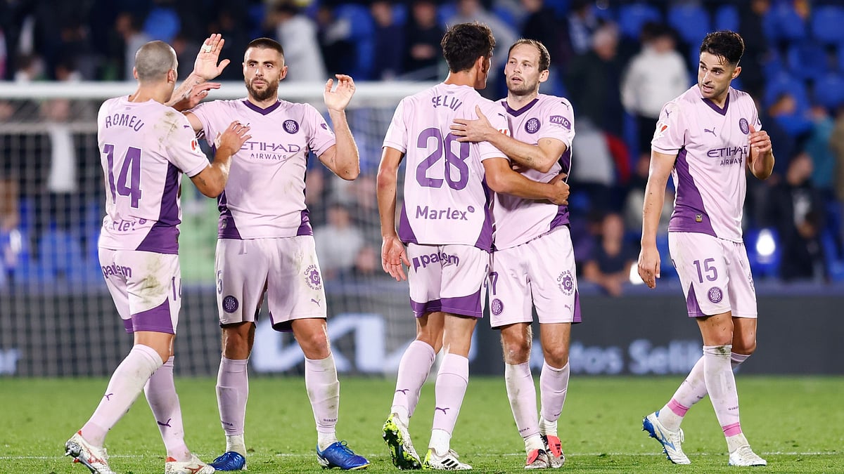 Girona celebrate a win last time out