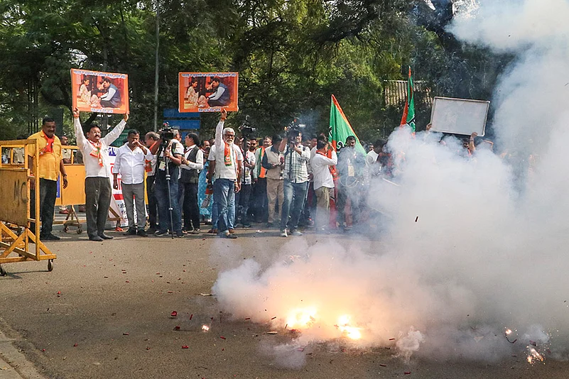 Maharashtra assembly polls 2024 - Mahayuti celebration photos_2