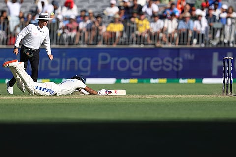 IND Vs AUS 1st Test, Day 2: India's KL Rahul dives to reach his crease
