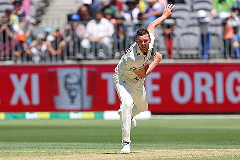 IND Vs AUS 1st Test, Day 2: Australia's Josh Hazlewood bowls
