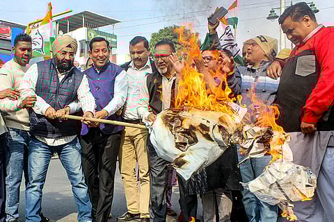 Congress protest against Adani in Dehradun