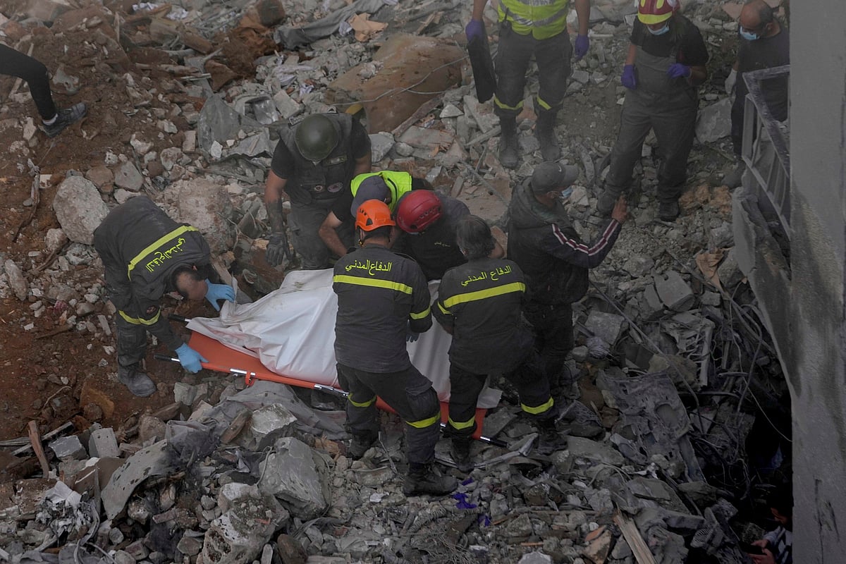 AP : Israeli airstrike that hit central Beirut, Lebanon on November 23, 2024.