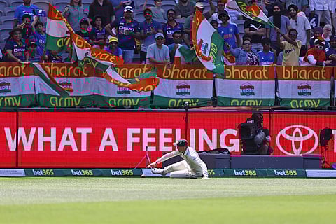 IND Vs AUS 1st Test, Day 3: Australia's Marnus Labuschagne fields at the boundary