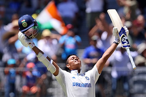 IND Vs AUS 1st Test, Day 3: India's Yashasvi Jaiswal celebrates his century