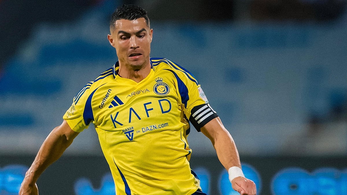X/AlNassr FC : File photo of Cristiano Ronaldo in action for Al-Nassr.