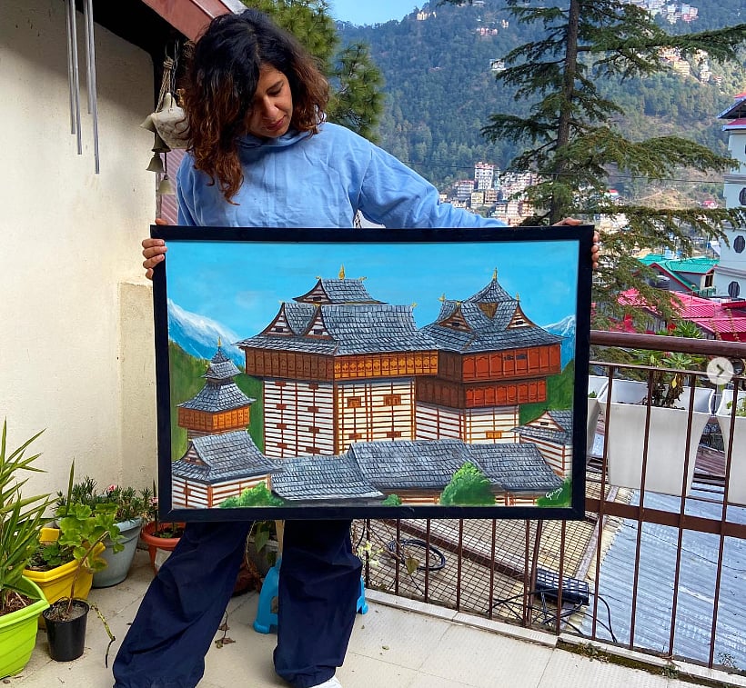 Picture Credit: Garima Lohumi : Lohumi, a self-taught artist from Shimla, specialises in painting breathtaking landscapes of the Himalayas spanning across different seasons