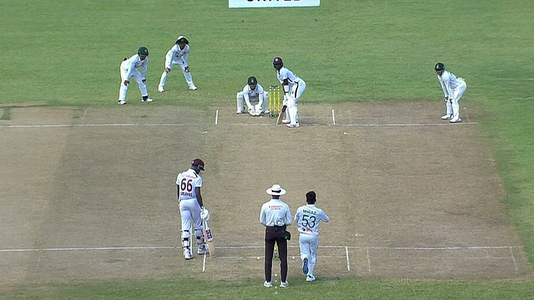 Action from the first Test between West Indies and Bangladesh in Antigua. - X/Windies Cricket