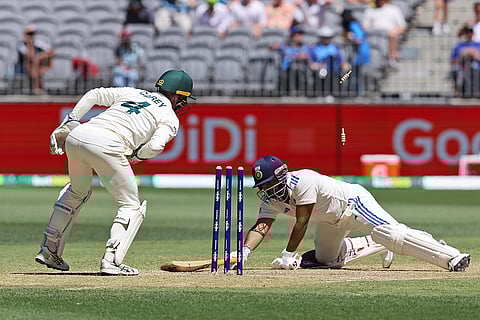 IND Vs AUS 1st Test, Day 3: India's Rishabh Pant is stumped by Australia's Alex Carey on the bowling of Australia's Nathan Lyon