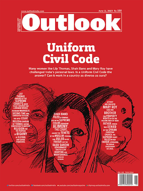 Outlook cover on Uniform Civil Code