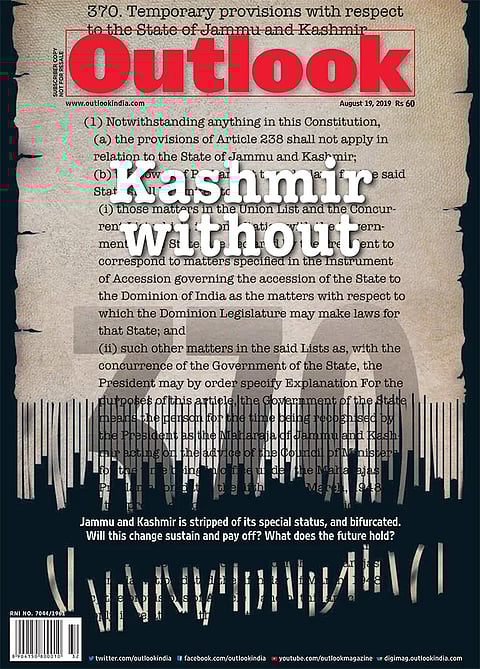 Outlook cover on Kashmir without Article 370