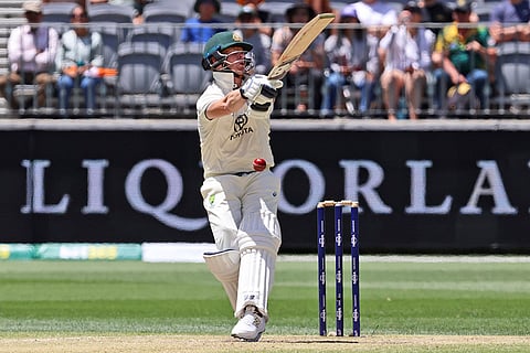 IND Vs AUS 1st Test, Day 4: Australia's Steve Smith is hit in the stomach by a ball from India's Harshit Rana