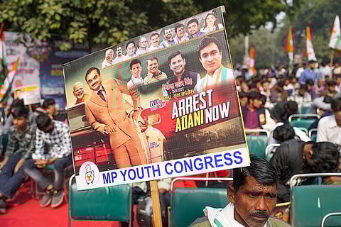 Youth Congress protest against Adani