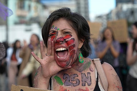 Demonstration in in Quito, Ecuador