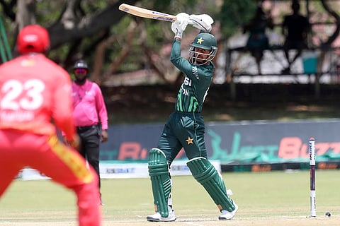 ZIM vs PAK 2nd ODI: Pakistan's Saim Ayub in action