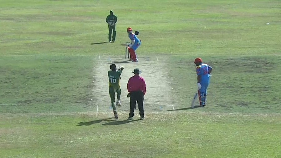 FanCode screengrab. : Action from the Nigeria vs Eswatini match at the T20 World Cup Africa Qualifier C in Abuja. 