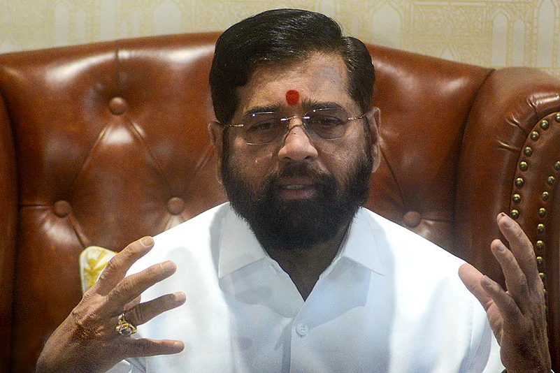 Shiv Sena leader Eknath Shinde PC