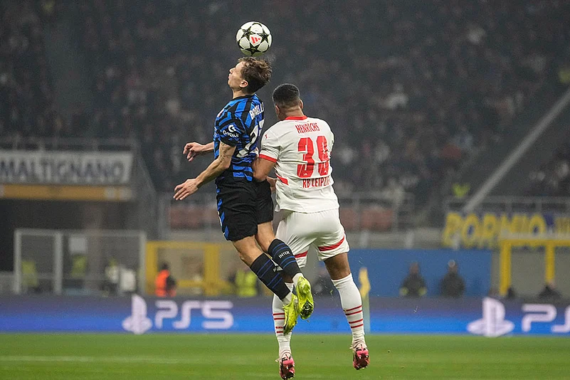 UEFA Champions League soccer Inter Milan vs Leipzig football gallery: Nicolo Barella