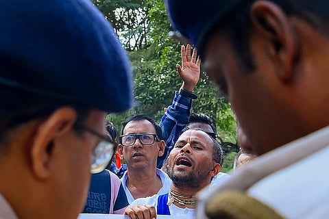 Protest over arrest of Chinmoy Krishna Das in Bangladesh