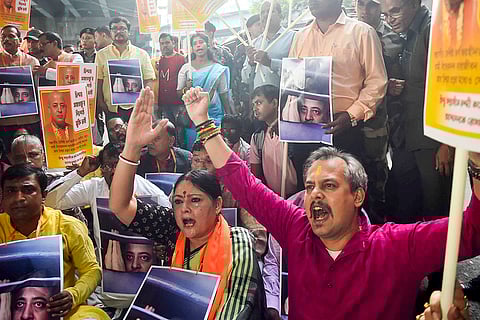 BJP protest in Kolkata