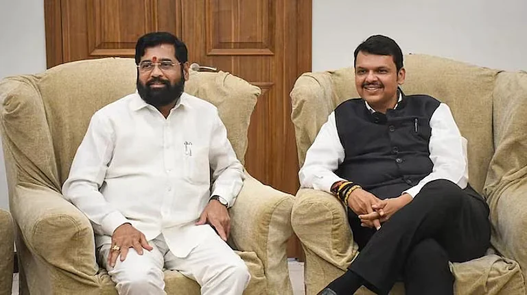 Shiv Sena chief Eknath Shinde with BJP's Devendra Fadnavis - PTI
