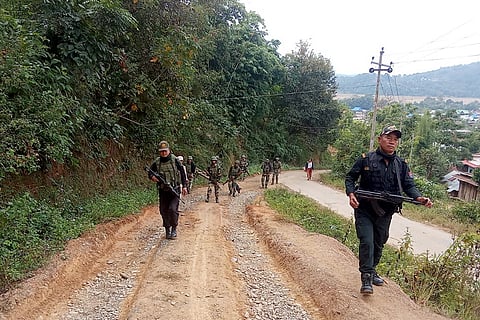 Security in different parts of Manipur