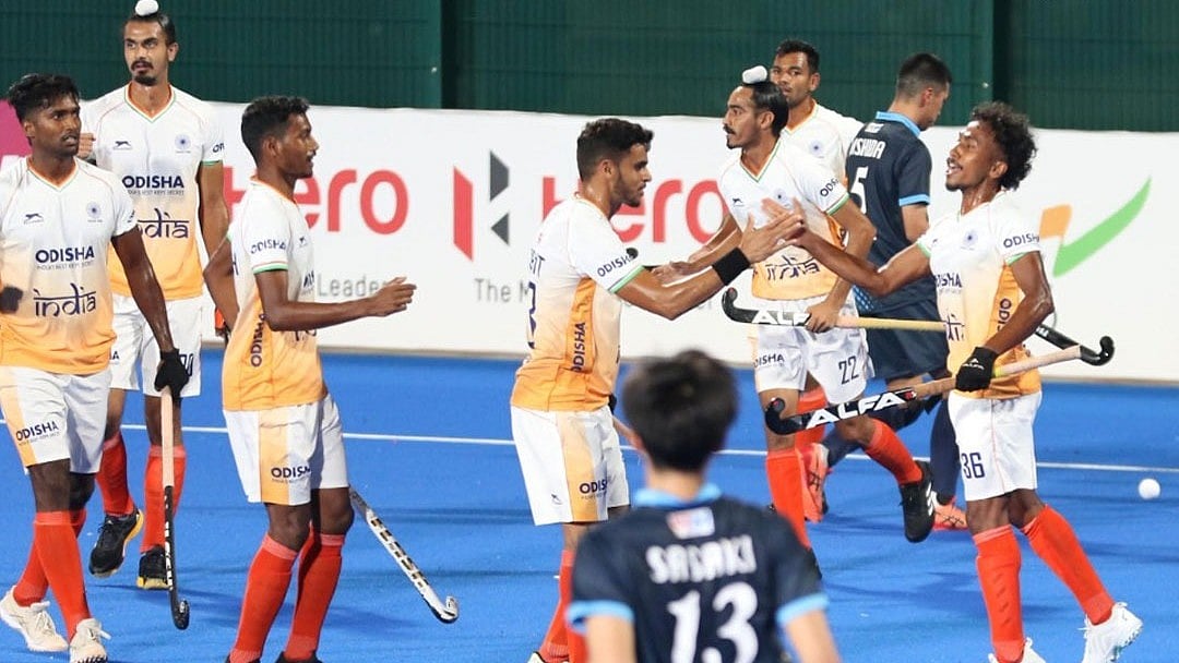 X/TheHockeyIndia : Indian Men's Junior team in action.