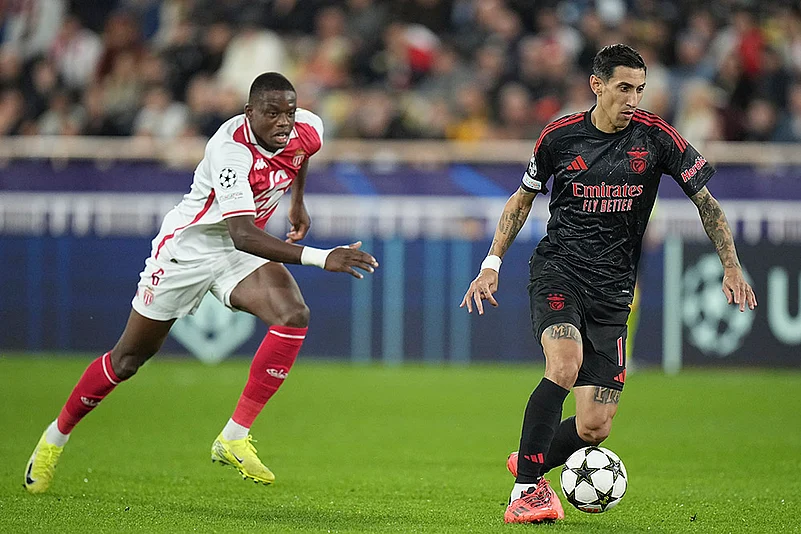 2024-25 UEFA Champions League soccer Monaco Vs Benfica football gallery: Angel Di Maria