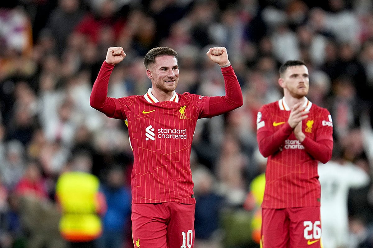 2024-25 UEFA Champions League soccer Liverpool Vs Real Madrid football gallery: Alexis Mac Allister