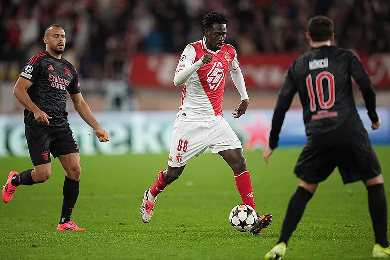 2024-25 UEFA Champions League soccer Monaco Vs Benfica football gallery: Soungoutou Magassa