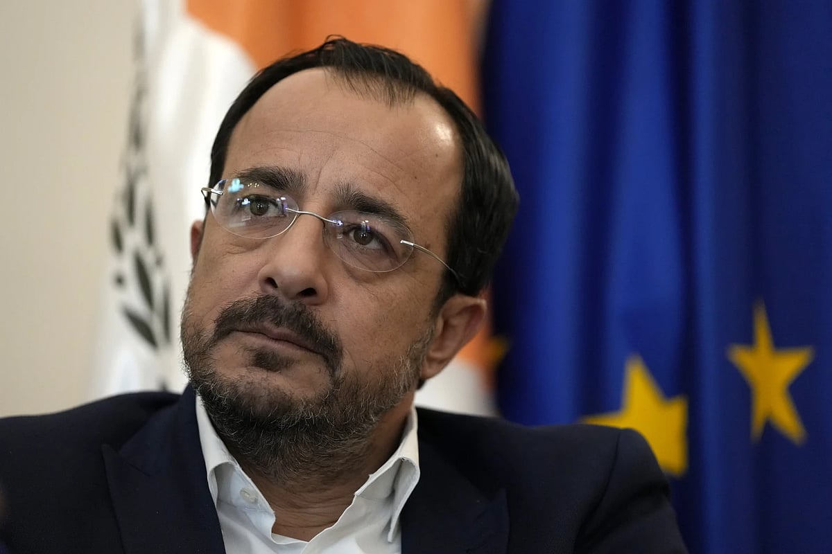 AP : Cyprus President Nikos Christodoulides 