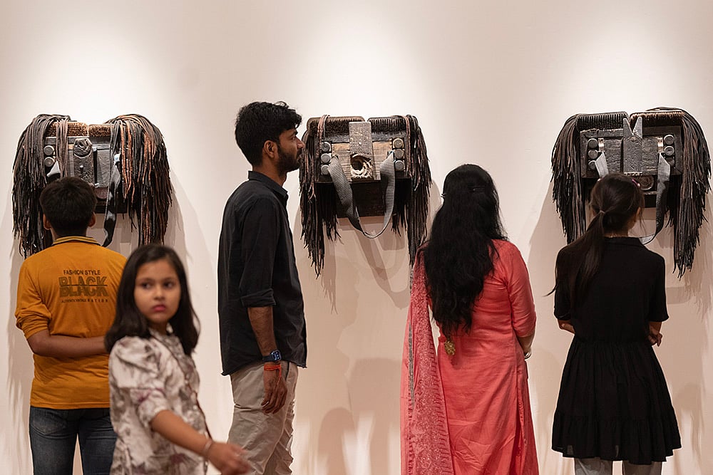 Subodh Gupta Art Work: Portrait 1-2-3 2015