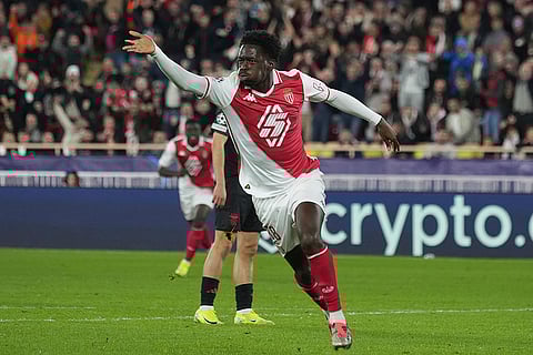 Champions League 2024-25: Monaco's Soungoutou Magassa celebrates after scoring his side's 2nd goal