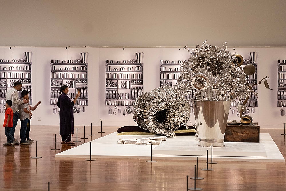 | Photo: Manpreet Romana/Outlook : (Background) Family Portrait 2019 (Left) (Foreground) Guchchha 2019-2023