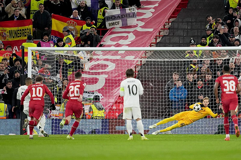 2024-25 UEFA Champions League soccer Liverpool Vs Real Madrid football gallery: Kylian Mbappe