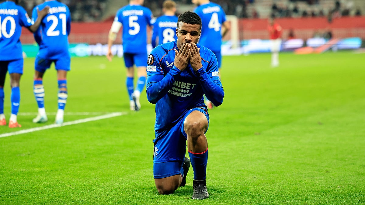 Hamza Igamane scored Rangers' fourth goal in their win over Nice.