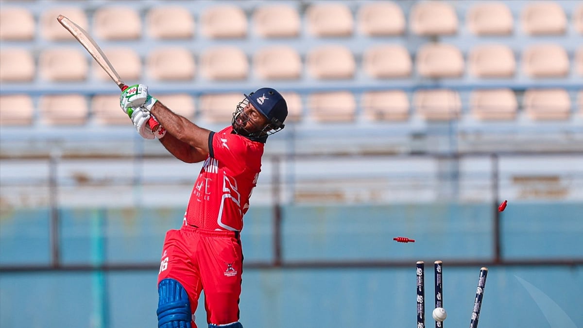 Photo: X | Qatar Cricket Association : Bahrain cricket team player.