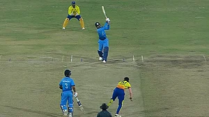 Photo: X | BCCI Domestic : Mumbai captain Shreyas Iyer batting against Maharashtra in the Syed Mushtaq Ali Trophy 2024.
