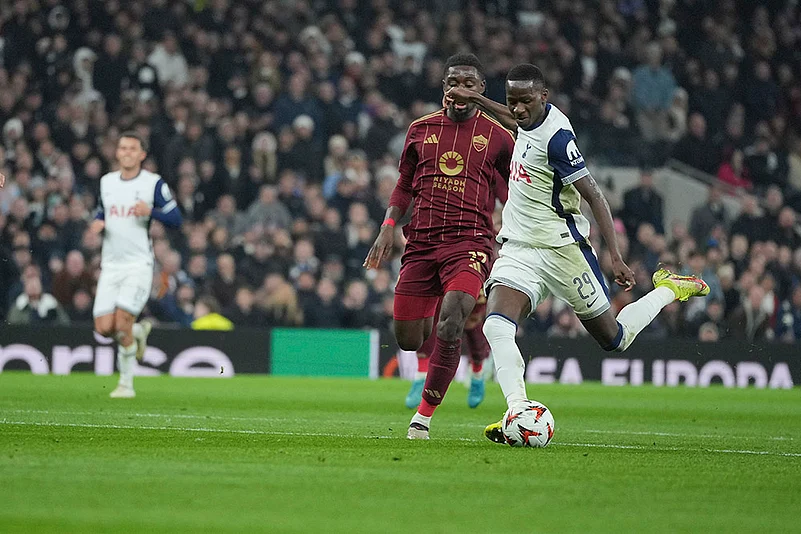 UEFA Europa League Soccer Tottenham Hotspur Vs AS Roma football gallery: Pape Matar Sarr