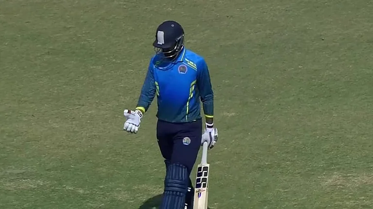 Haryana defeated Rajasthan by 7 wickets in Group B match at the Maharashtra Cricket Association Ground in Pune. - Photo: X | Johns