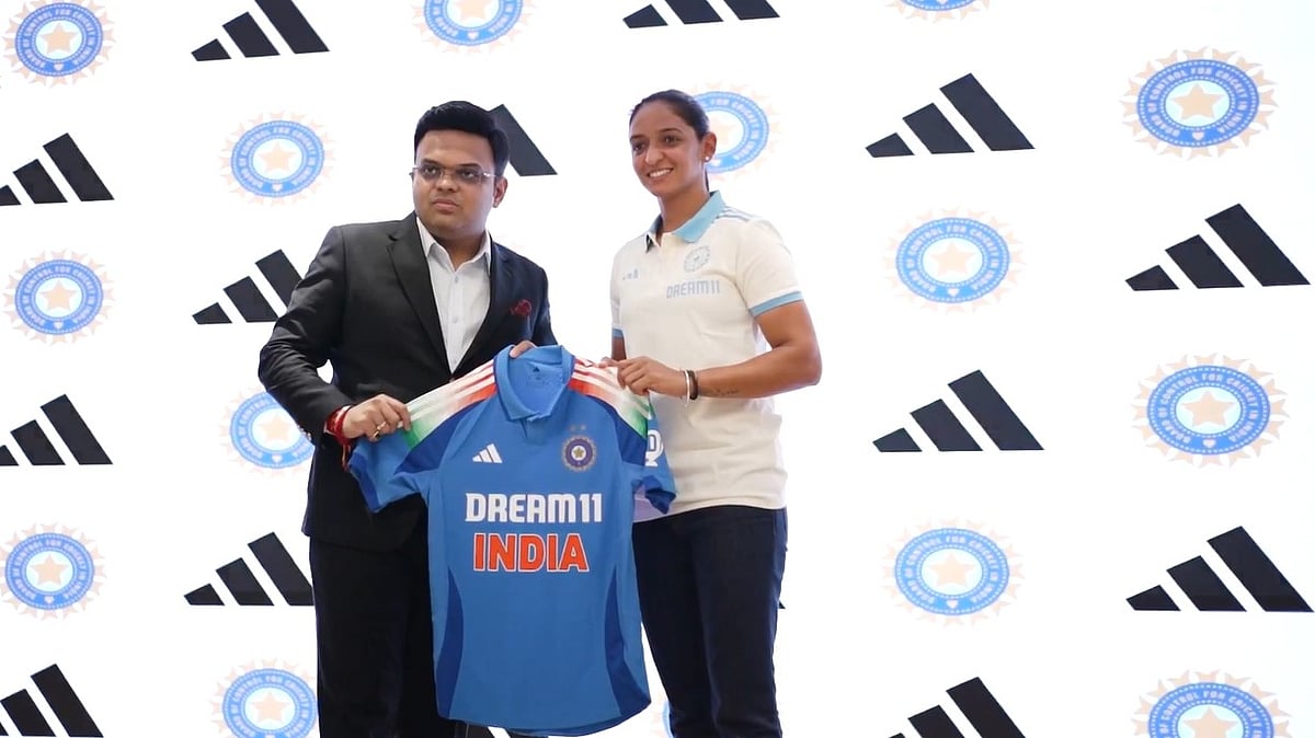 Jay Shah And Harmanpreet Kaur Unveil Team India's New ODI Jersey. - Screengrab