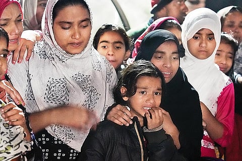 Relatives of Mohammad Ayaan mourn his death