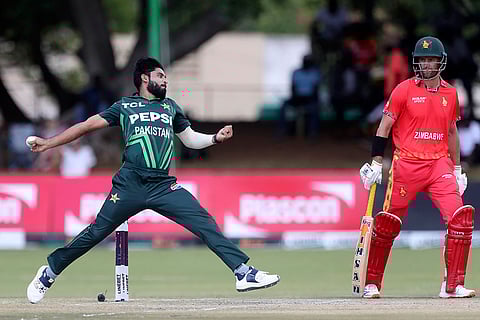 ZIM Vs PAK 3rd ODI: Pakistan's Aamer Jamal bowls