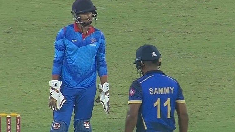 Photo: X : A still from Kerala vs Services, SMAT 2024 match.