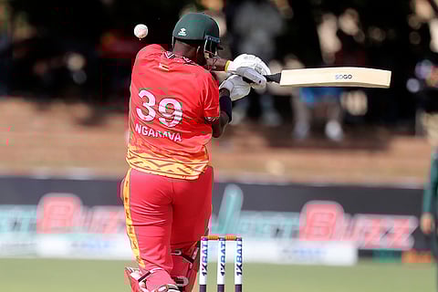 ZIM Vs PAK 3rd ODI: Zimbabwe's Richard Ngarava at the wicket