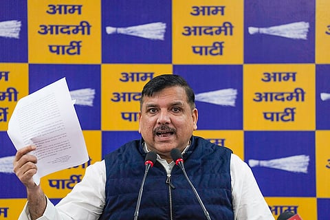 Sanjay Singh addresses media