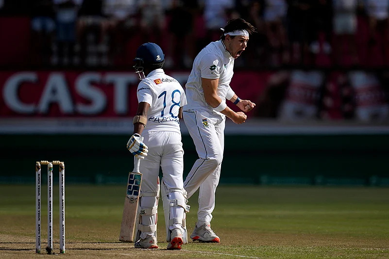 South Africa Vs Sri Lanka 1st Test cricket Day 3 photos from Durban: Gerald Coetzee