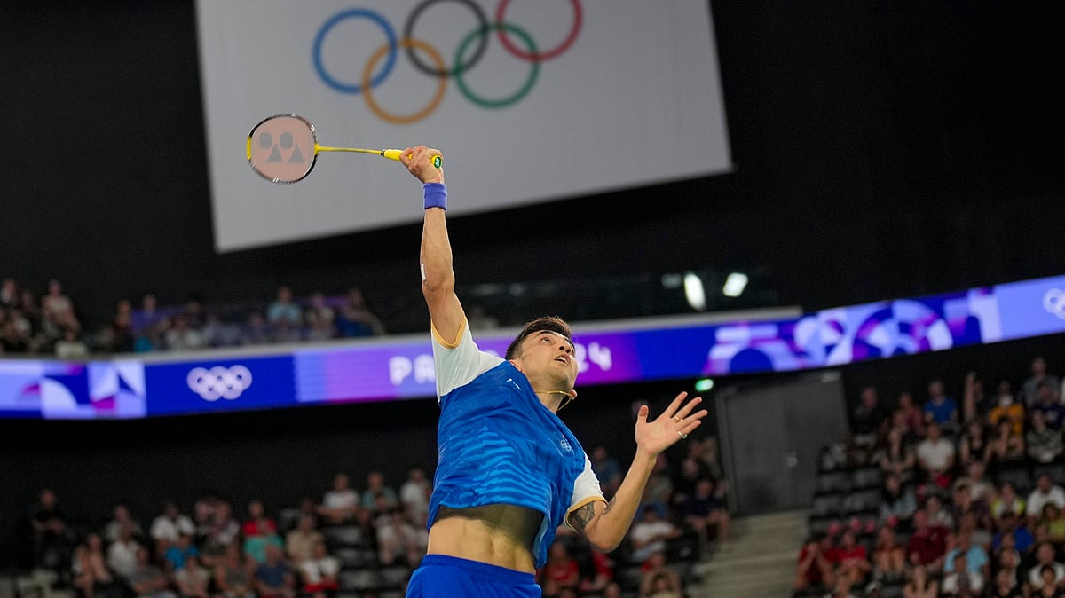 AP Photo  : Lakshya Sen at the Paris Olympics 2024. 