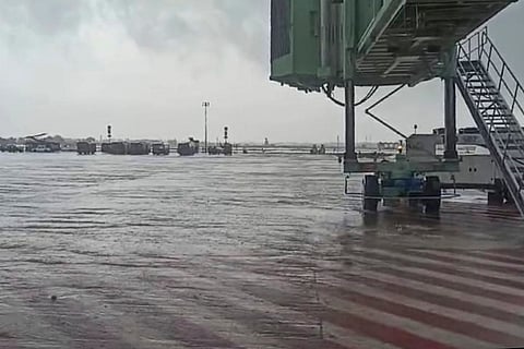Cyclone Fengal: Airport is seen inundated