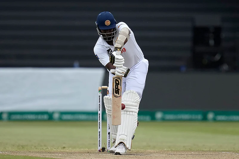 South Africa Vs Sri Lanka 1st Test cricket Day 3 photos from Durban: Angelo Mathews